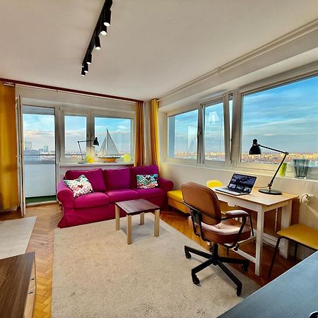 Super Apartment Yellow 2X Metro Fast Wifi 1 Gbs Netflix Panorama Miasta ワルシャワ エクステリア 写真