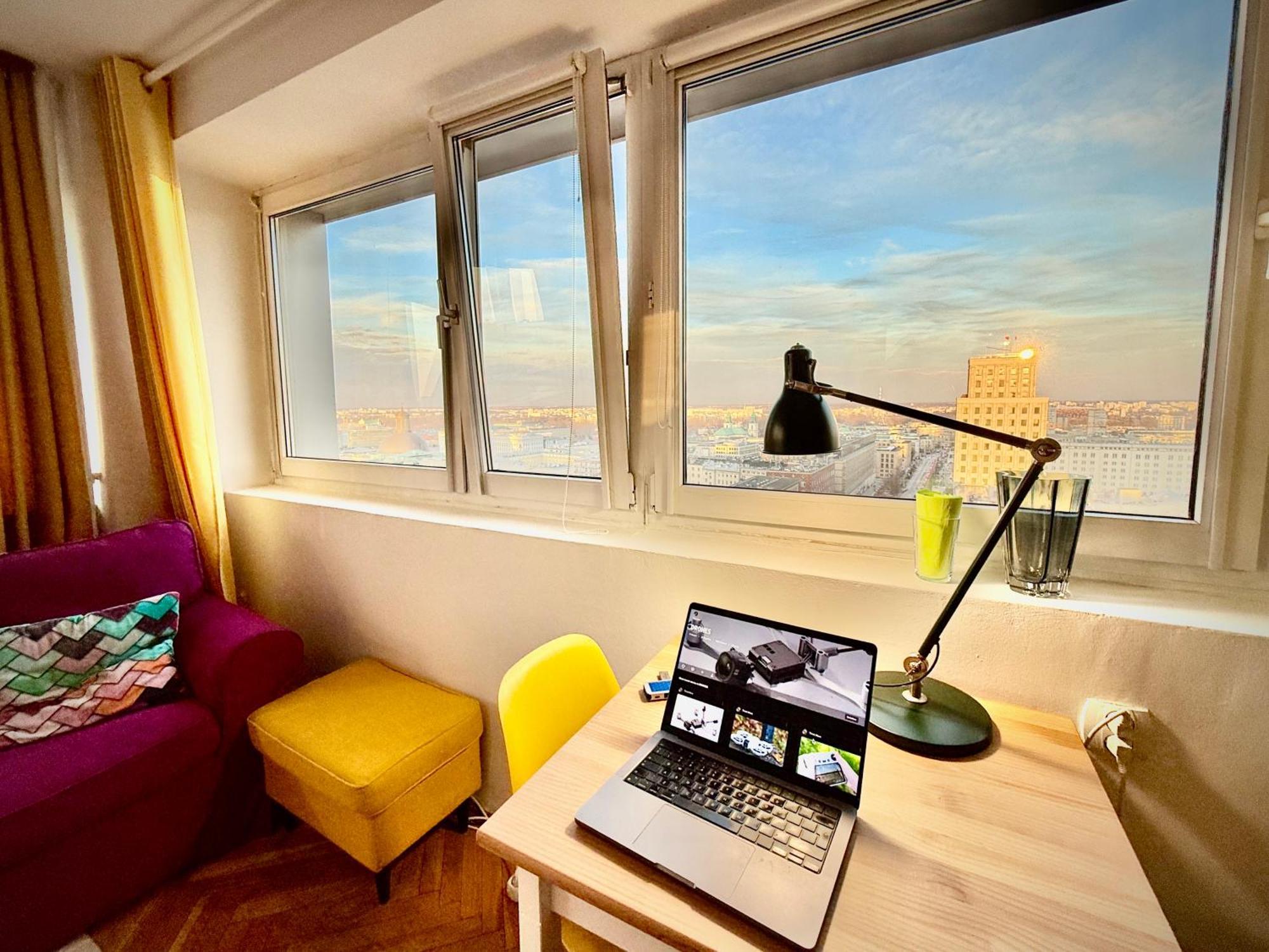 Super Apartment Yellow 2X Metro Fast Wifi 1 Gbs Netflix Panorama Miasta ワルシャワ エクステリア 写真